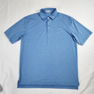 Peter Millar Summer Comfort Men's Blue Striped Golf Polo Shirt Size XL